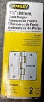 Stanley 3.5" 88MM Door Hinges Chrome Plated 08-2445. Fixed Price $10.50.