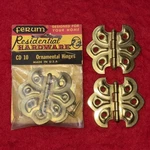 Vintage Ferum CD10 Ornamental Hinges Gold Tone Metal Butterfly Nos +. Fixed Price $16.96.
