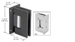 Crl Black With Chrome Accents Vienna Series Wall Mount Hinge V1E037BL. Fixed Price $40.00.