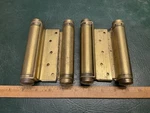 Pair Of Bommer Double Action Spring Hinges Brass 6" Bar/ Saloon Doors. Fixed Price $48.00.