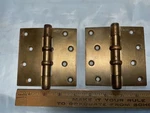 Vintage Set 2 Pair Stanley Usa 4 X Ball Bearing Door Hinge Steel Industrial. Fixed Price $20.00.
