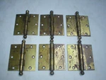 Antique National Ball Tipped 3 1/2" Hinge Pair. Fixed Price $40.99.