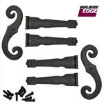 Window Shutter Decorative Hinge Kit W/ Hooks & Screws Black Matte. Fixed Price $14.99.