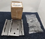 (qty 3) Best 711068441, FBB179 Door Hinge 4.5" X Satin Chrome Finish. Fixed Price $19.99.