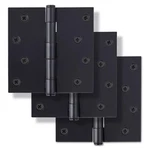 10) 3 Packs Miseno 4" Square Corner Matte Black Plain Bearing Steel Door Hinges. Fixed Price $100.00.