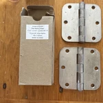 Emtek 91033 3-1/2" X 5/8" Radius Corners Plain Bearing Silver Patina Per Set. Fixed Price $15.00.
