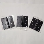 Sorgmach Black Metal Door Hinges 4" X Standard Set Of 3 (with Screws). Fixed Price $20.00.