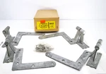 2PR. Vintage Hot Galvanized Steel Blind Hinges Ferum #844. Fixed Price $19.76.