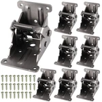 Sheutsan 8 Pack Foldable Self Lock Hinges With Mounting Screws, Rigid Black. Fixed Price $34.99.