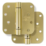 Miseno 4"X4" Spring Door Hinge Brass 5/8" Radius Corner. Fixed Price $36.46.