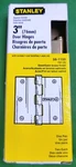 One Pair (2) Stanley 08-1100 Steel Satin Brass Finish Door Hinges 3 76MM 741. Fixed Price $7.59.