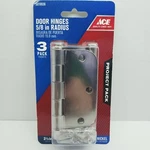 Ace Door Hinges 5/8 In. Radius 3-1/2" Satin Nickel #5019936 Pack. Fixed Price $19.75.