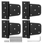 Ilyapa Heavy Duty Self Closing Shed Door Hinges, 4 Pack Black Square .... Fixed Price $72.26.