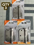 New 3-PACK Lot National Hardware N350-892 Spring Hinge Steel Satin Nickel 3.5". Fixed Price $35.99.