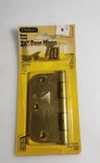 Stanley Brass Door Hinge 3.5 Inch 69-0390 One Satin Finish Rounded. Fixed Price $6.50.