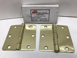Deltana Steel Hinge Polished Brass S35R43 3.5" X 2.2" 1/4" Pair. Fixed Price $12.08.