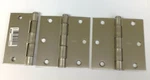 Lot Of (12) Stanley 3.5" X Square Satin Nickel Residential Door Hinges. Fixed Price $36.72.