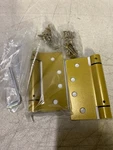 Emtek 95014US14 4"X4" Spring Square Corner Mortise Hinges, Pair - Polished Nicke. Fixed Price $31.75.