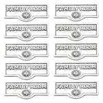 10 Switch Plate Tags Family Room Name Signs Label Chrome Brass Renovator's Su. Fixed Price $129.99.