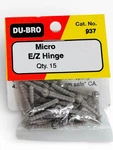 Du-bro Micro E/z Hinge 15 Qty Part 937-JT25 New. Fixed Price $7.88.