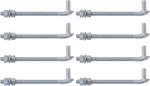 10" J Bolt Gate Hinge Set - 8 Pack Galvanized Steel With Hardware Included. Fixed Price $116.99.