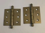 Antique Lawrence Brass Ball Tipped Cabinet Hinge Pair. Fixed Price $25.00.