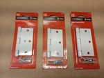 Lot Of Everbilt 3-1/2 In. Security Door Hinge, White Square Corner. Fixed Price $9.95.