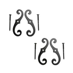 Pairs Of Vintage Shutter Dogs Shaped Hardware Black Pack 2. Fixed Price $45.99.