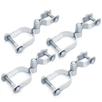4 Set Of Chain Link Fence Gate Post Hinge, 2-3/8" X 1-3/8" Galvanized Steel H.... Fixed Price $39.05.