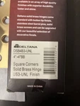 Deltana DSB43-UNL 4" X Solid Brass Square Corner Plain Bearing Mortise Hinge. Fixed Price $30.00.
