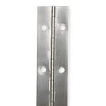 Grainger Approved 1CAK5 Piano HINGE,NATURAL,3 Ft. L,1-1/4 In. W. Fixed Price $44.12.
