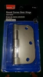 Bulldog Round Corner Door Hinge Satin Nickel Plated D-295 New Sealed. Fixed Price $8.00.