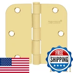 24 Pack Polished Gold Door Hinges 3.5 Inch, 5/8" Radius Rounded, Standard Reside. Fixed Price $66.55.