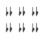 Black Shutter Dog Holders 7" Wrought Iron Rust Resistant Wood Mount Pack Of 6. Fixed Price $181.99.