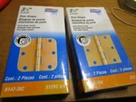 National Hardware N142-794 512 Door Hinges Brass 3-1/2" Piece. Fixed Price $16.00.