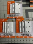 3-PACK Lot 3/PC National Hardware N830-335 White Square Corner Door Hinge 3-1/2". Fixed Price $23.24.