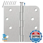 18 Pack Brushed Nickel Door Hinges 4 Inch, Exterior With 5/8" Radius. Fixed Price $68.26.