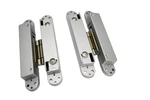 Lot Of 2 Concealed Door Hinges Aluminum Stainless Steel 3 Hole Leaf Silver. Fixed Price $24.99.