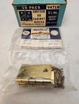 Nos Pair National 1.5" Cabinet / Shutter Hinge Bright Brass V471B C25. Fixed Price $5.95.