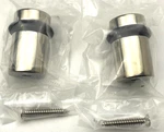 2PK Emtek 225814 Cylinder Floor Bumper Door Stop Polished Nickel US14. Fixed Price $34.99.