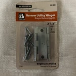 Everbilt Non-removable Pin Narrow Hinges Utility 2.5 Pack Zinc Plated. Fixed Price $9.78.