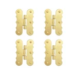 4 Door Hinges Scalloped Flush Cabinet Solid Brass Folding. Fixed Price $67.99.