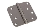 Brushed Nickel 4" Round Corner Exterior Door Hinges US15 Inch. Fixed Price $8.50.