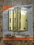 Pack Of (3) Door Hinges--national Hardware, Satin BRASS--3.5" N830-332. Fixed Price $12.75.