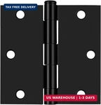 Probrico Interior Black Door Hinges, 3.5 X Inch With Square Corn. Fixed Price $76.11.