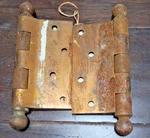 Pair Of Lawrence Oilite Ball Bearing Hinges 4 Hole Rustic Distressed Farmcore. Fixed Price $12.00.