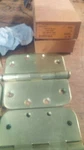Commercial Lawrence Heavy Brass Hinges 4.5" W/screws Orig Box Usa 3 Sets Of. Fixed Price $24.00.