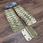 Stanley Steel Door Hinges (22) X 3.5, Brass Finish And Screw's Salvaged. Fixed Price $37.83.