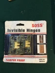 Soss Invisible Hinge 1/2" X 2-3/8" #204C-US4 Original Unopened Package. Fixed Price $28.80.