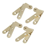 Tulead 4PCS Door Pivot Hinges L-shape Hidden Copper Gold. Fixed Price $15.00.